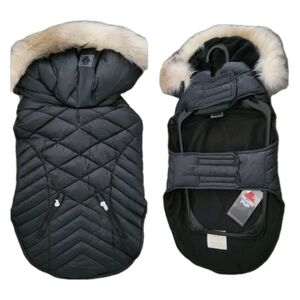 Pajar Black Dog Coat with Fur Trim NWOT